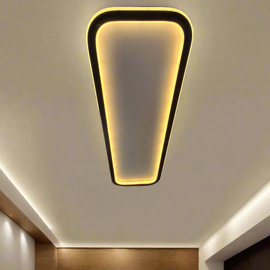 Round Edge Minimalist 3 Color Change Modern LED Ceiling Light