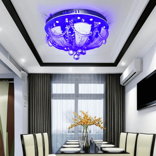 Different Color Changing Crystal Glow Smart Bluetooth LED Ceiling Light