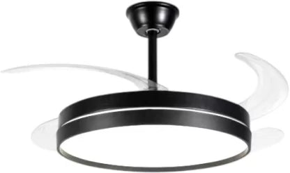 HELLO TODAY 42 Inch 4 ABS Blades Modern Led Retractable Ceiling Fan With Light