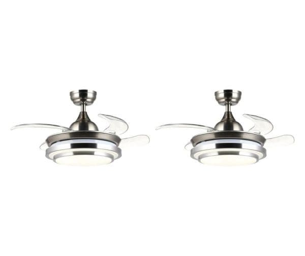 Led Ceiling Fan With Foldable Blades - Set of 2