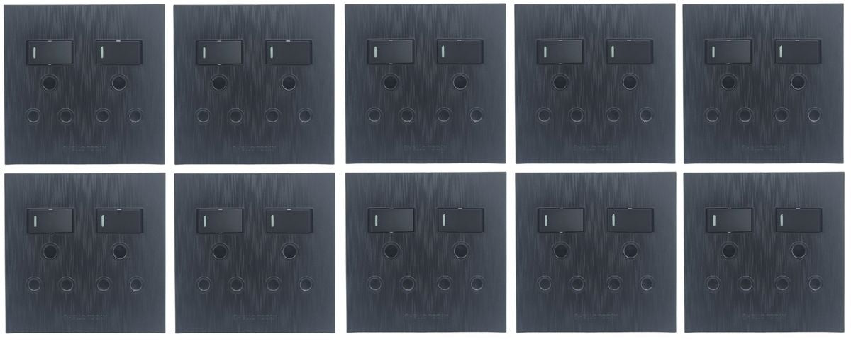 Hello Today Double Plug 4 X 4 - 10 Pack - Brushed MBK