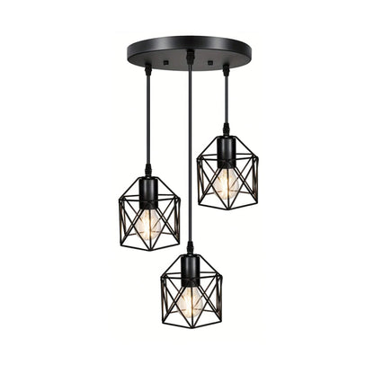 3-Light Pendant Light Fixture – Farmhouse Industrial Style