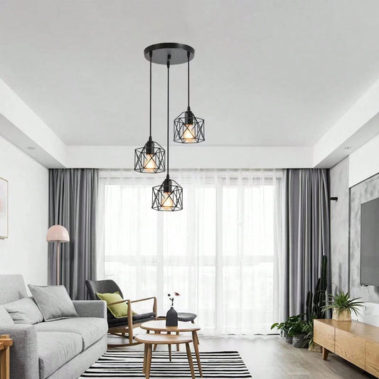 3-Light Pendant Light Fixture – Farmhouse Industrial Style