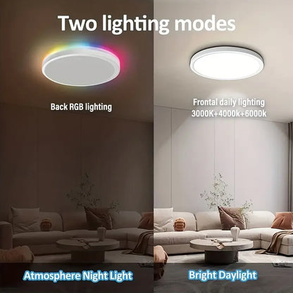 LED Smart Ceiling Light with RGB/Multicolor Back Lighting – 32W