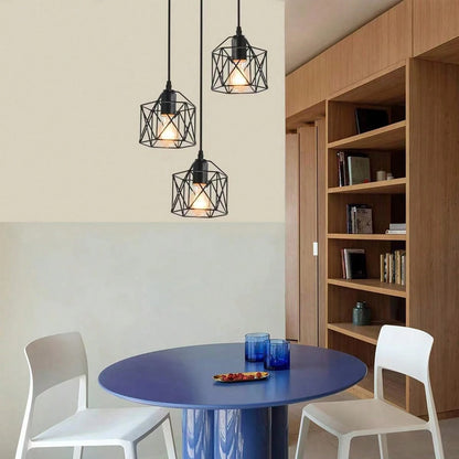 3-Light Pendant Light Fixture – Farmhouse Industrial Style