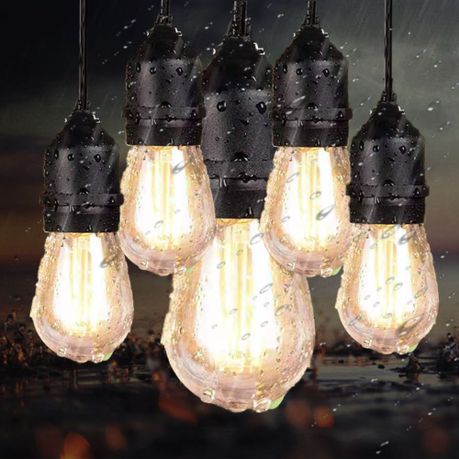 15m 30 Bulbs Plug-In LED Carnival Festoon String Light