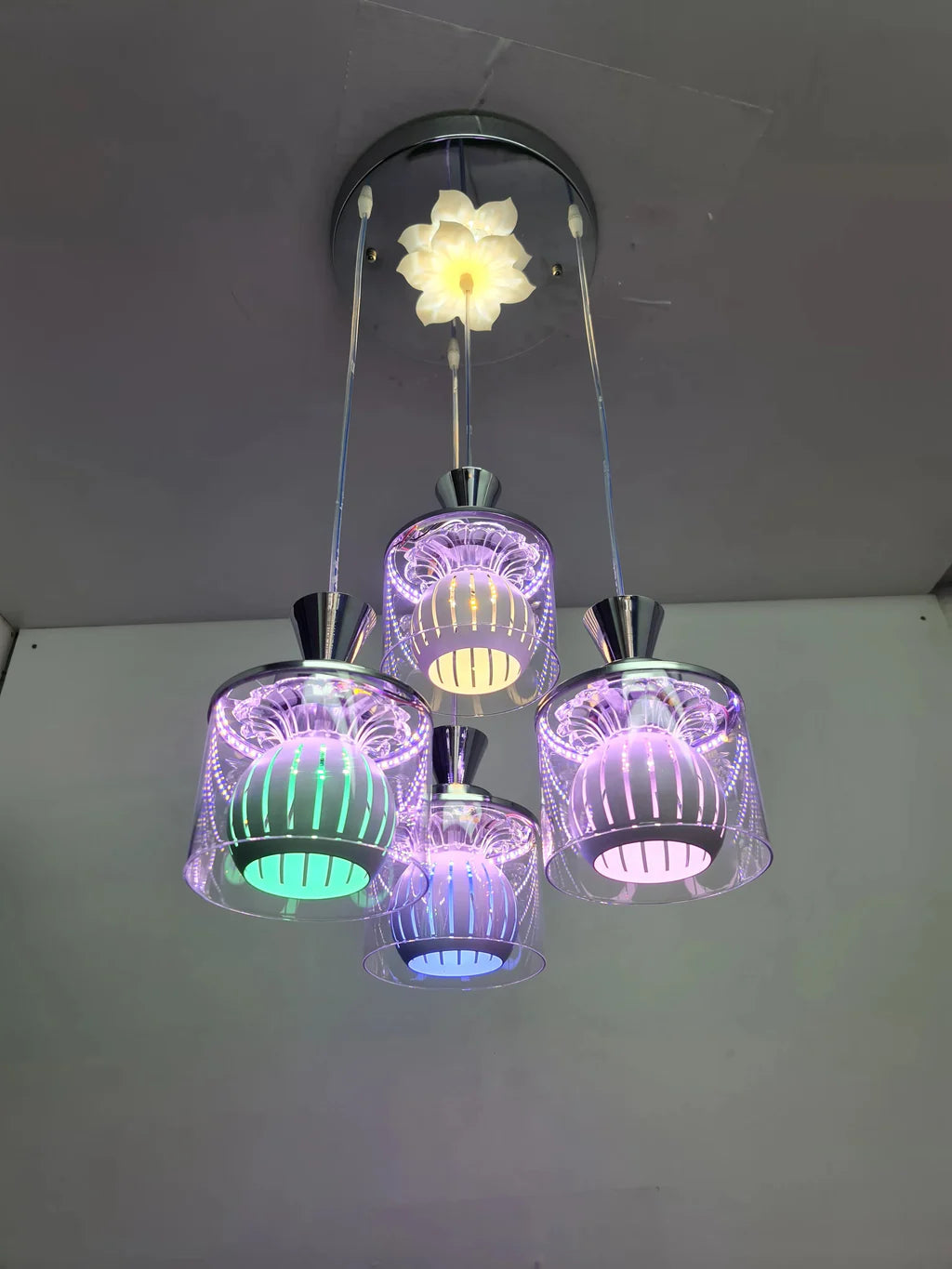 Colorful Glass LED Pendant Lamp.