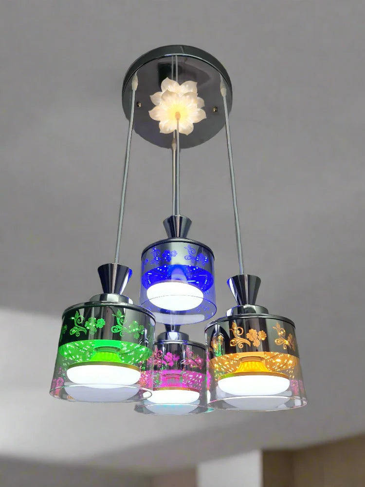 LED Glass Colorful Chandelier Pendant Light.