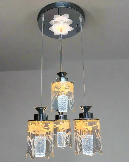 LED Glass Design pendant light-9900/3+1