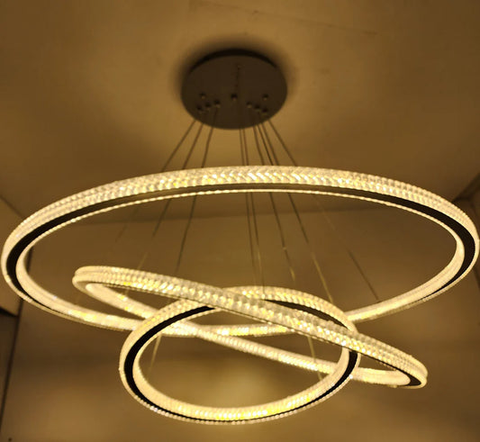 3 Rings Crystal Chandelier Pendant Light