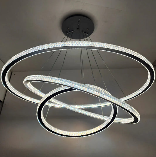3 Rings Crystal Chandelier Pendant Light