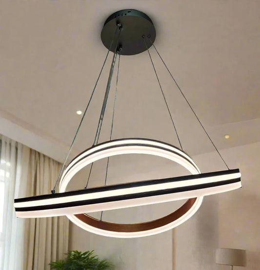 2 Rings LED Acrylic Pendant Light