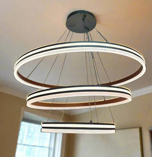 Modern 3 Rings LED Acrylic Pendant Light.