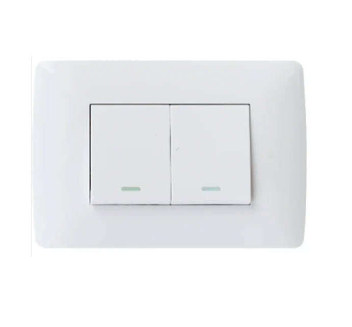 2 Lever 1 Way Switch - White.