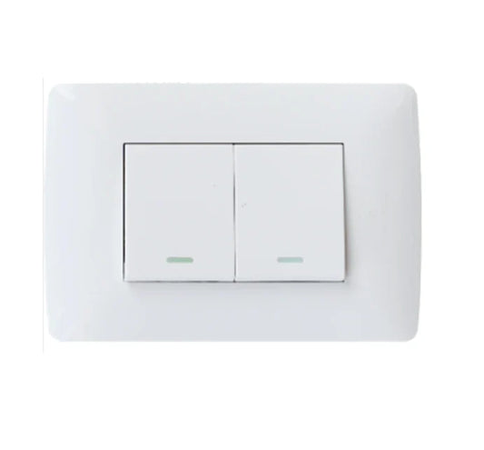 2 Lever 1 Way Switch - White.