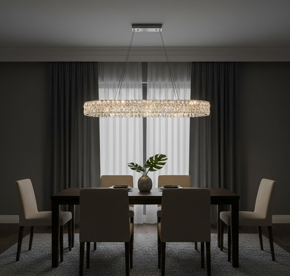 Luxury Crystal Ceiling Pendant Lamps Suspension Chandelier Light