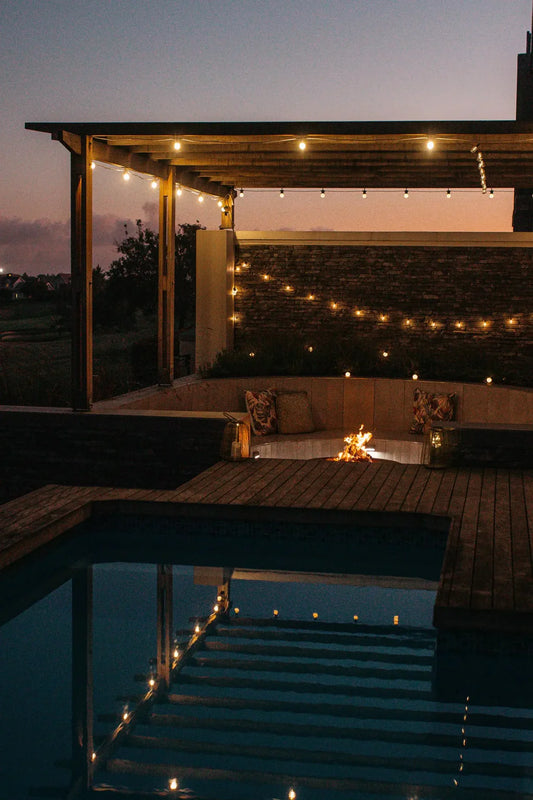 5M Remote Operated Solar LED Festoon Outdoor String Lights
