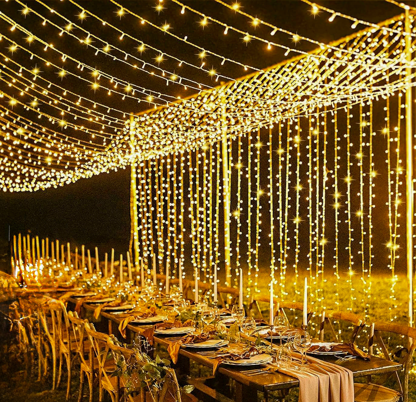 50M String Clear Cable Fairy Light - 220v