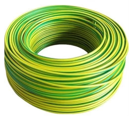 6mm² Yellow Green Earth Wire 100 Metre Roll