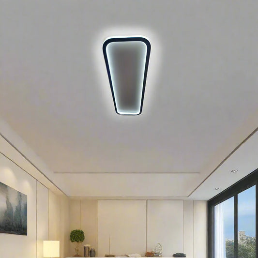 Round Edge Minimalist 3 Color Change Modern LED Ceiling Light