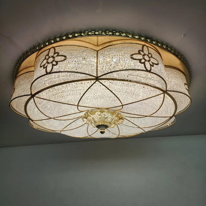 Crystal Golden Royal Petal Color Changing LED Ceiling Light CE-005 | 72W