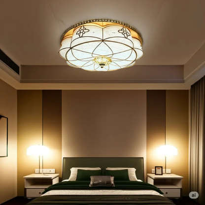 Crystal Golden Royal Petal Color Changing LED Ceiling Light CE-005 | 72W