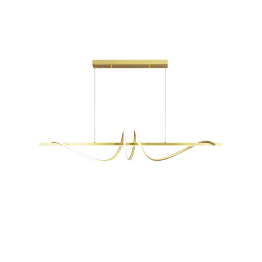 Led 1 Light Gold Pendant Light