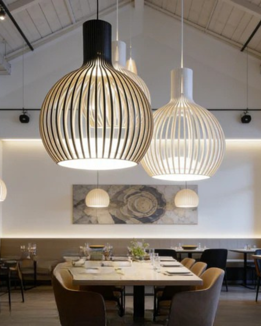 White Modern Chandelier Lighting | Iron Art Decorative Ceiling & Pendant Light