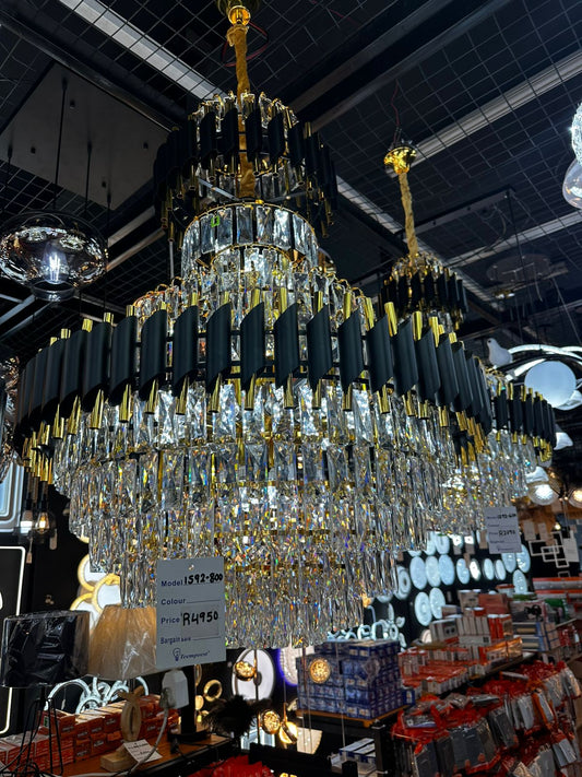 Vintage style LED crystal pendant light