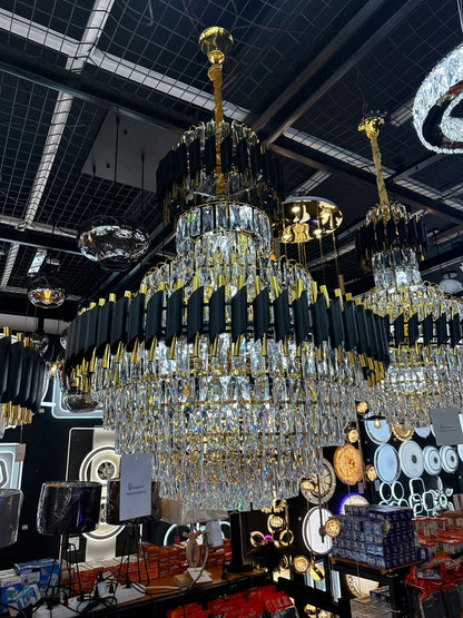 Vintage style LED crystal pendant light