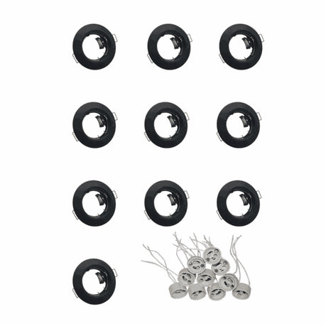 Downlight Fittings With GU10 Holders - Pack Of 10