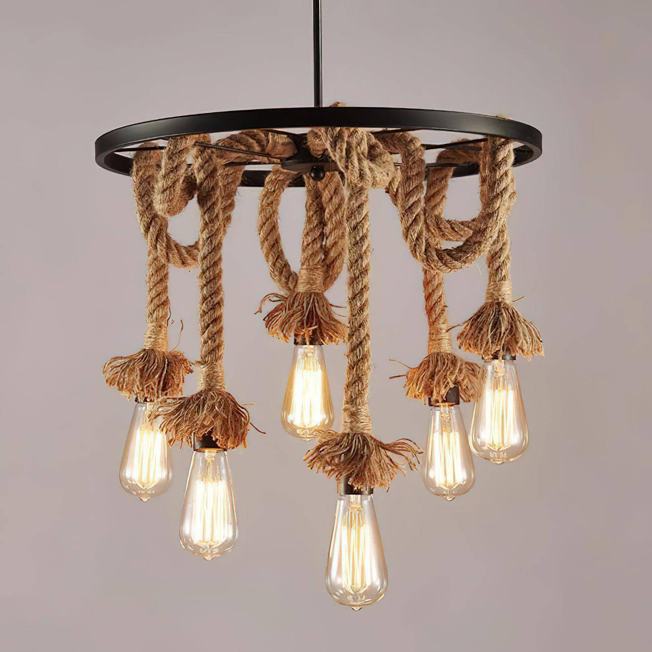 Vintage Rope Style Chandelier-M180/6.