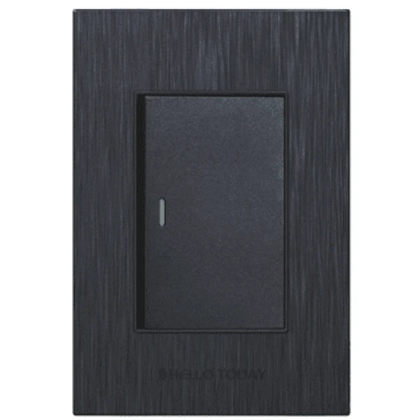 1 Lever 2 Way Switch Black Design 2×4 – Hello Today – Ultra Smart Lights