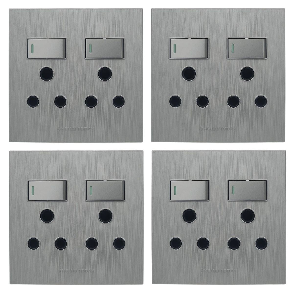 Hello Today Double Plug 4 x 4 - 4 Pack - Brushed Cashmere