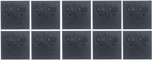 Hello Today Double Plug 4 X 4 - 10 Pack - Brushed MBK