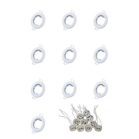 Downlight Fittings With GU10 Holders - Pack Of 10